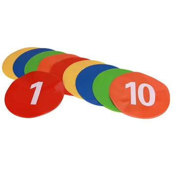 

10pcs Training Equipment Signs Disc Marker Reusable Wear Resistant Accessories Toughness Digital Multi Purpose Portable Football