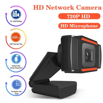 

HD Webcam 8x3x11cm A870C USB 2.0 PC Camera 720P Rotatable Video Recording Web Camera With Microphone