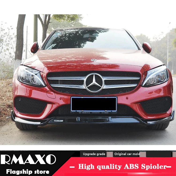 Защитный диффузор для заднего бампера Benz W205 ABS 2016 2018 C class W204|Обвесы| |