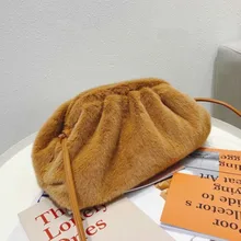Для женщин мех простой пельмени сумка дизайнера; стиль ретро; Новые Fashion Cloud/женские сумки через плечо сумка на плечо женская сумочка клатч