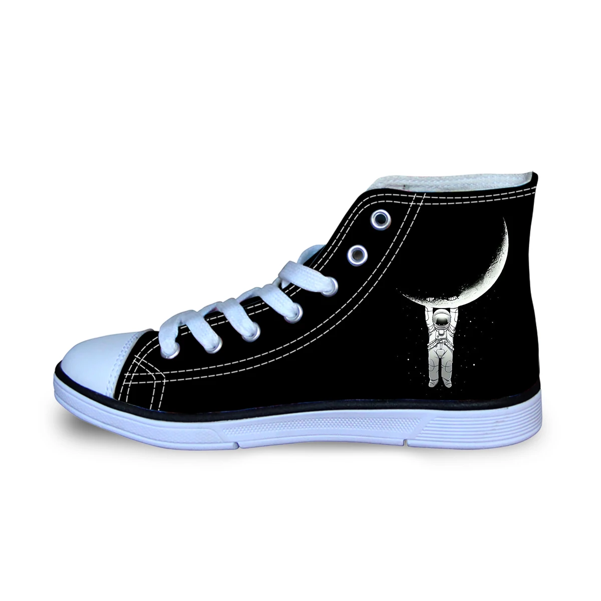 

Astronaut Style Elements Printed Pattern Children's Sneakers Walking Shoes For Boys Girls Kids Football Shoes Canvas Footwear