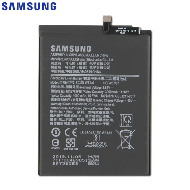 Оригинальная сменная батарея samsung для Galaxy A20s A10s Honor Holly 2 Plus, SM-A2070, SCUD-WT-N6, настоящая батарея для телефона, 4000 мА/ч