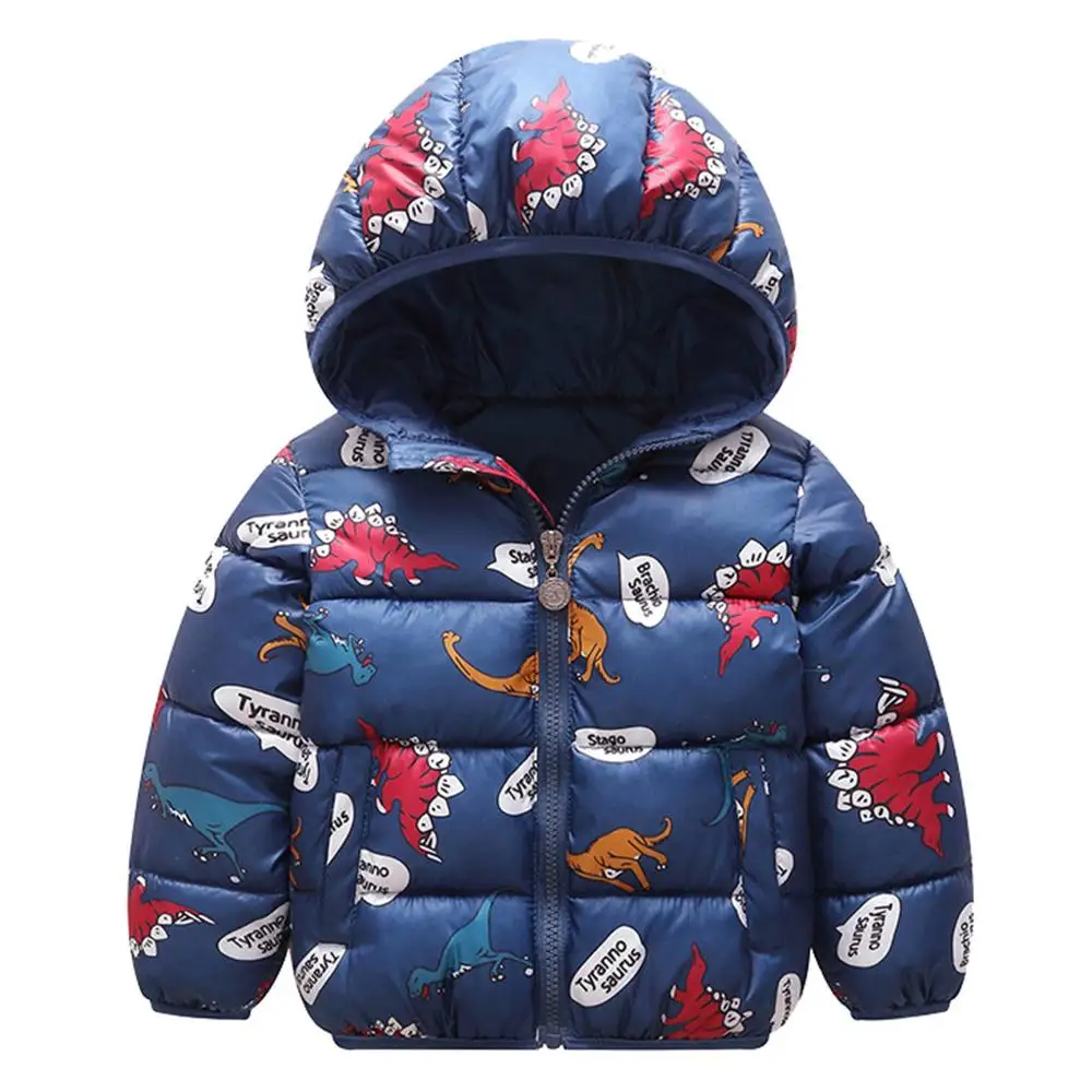  Toddler Baby Boys Girls Winter Cartoon Windproof Coat Hooded Warm Fashion Outwear Jacket For 1-5T C