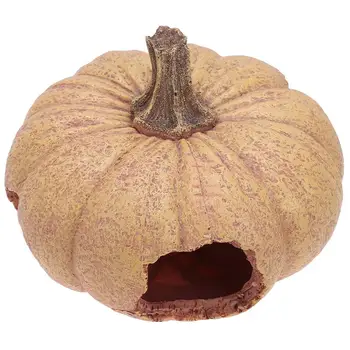 

Reptile Hiding Cave Nest Creative Hide Nest Rest Cave Adorable House Pumpkin Cave For Reptile Hamster Lizard Fish Turtle