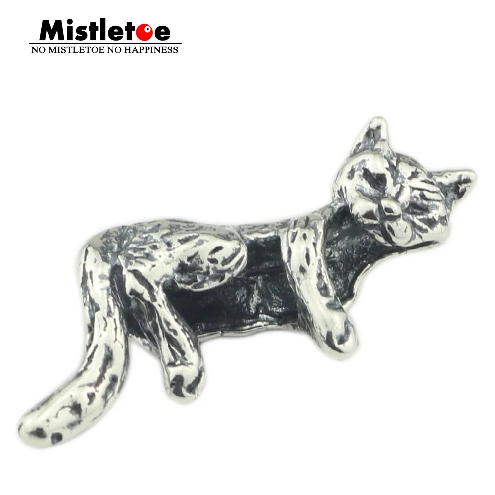 

Mistletoe 925 Sterling Silver Sleeping Cat Charm Bead European Jewelry