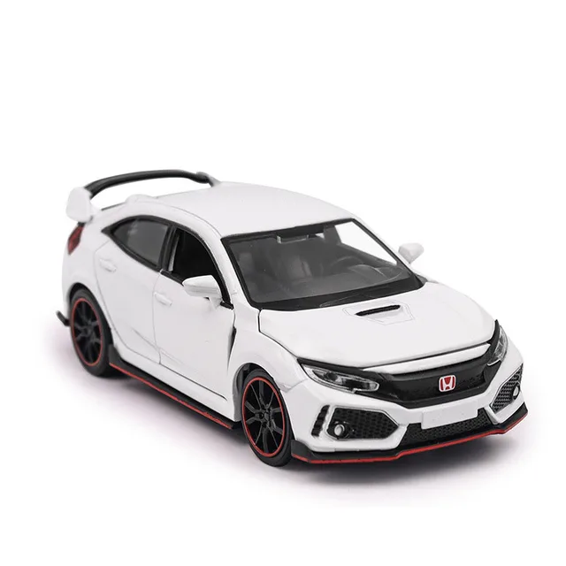 1/32 New Honda TYPE R Hatchback Model Toy Vehicle Alloy Die Cast Sound Light  Pull Back Sports Car Toys For Gifts 6