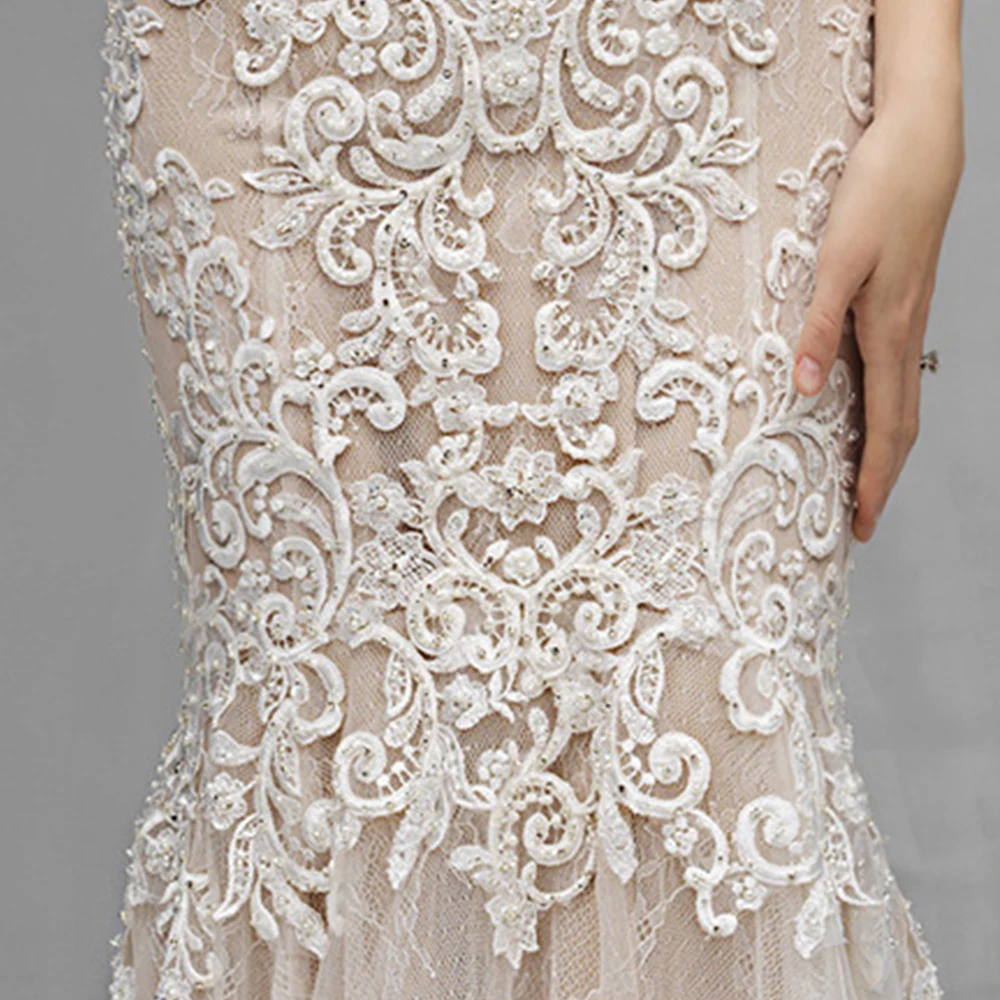 Свадебные платья русалки Vestido De Novia Sirena Бисероплетение Аппликации Кружева Свадебные платья китайский интернет-магазин