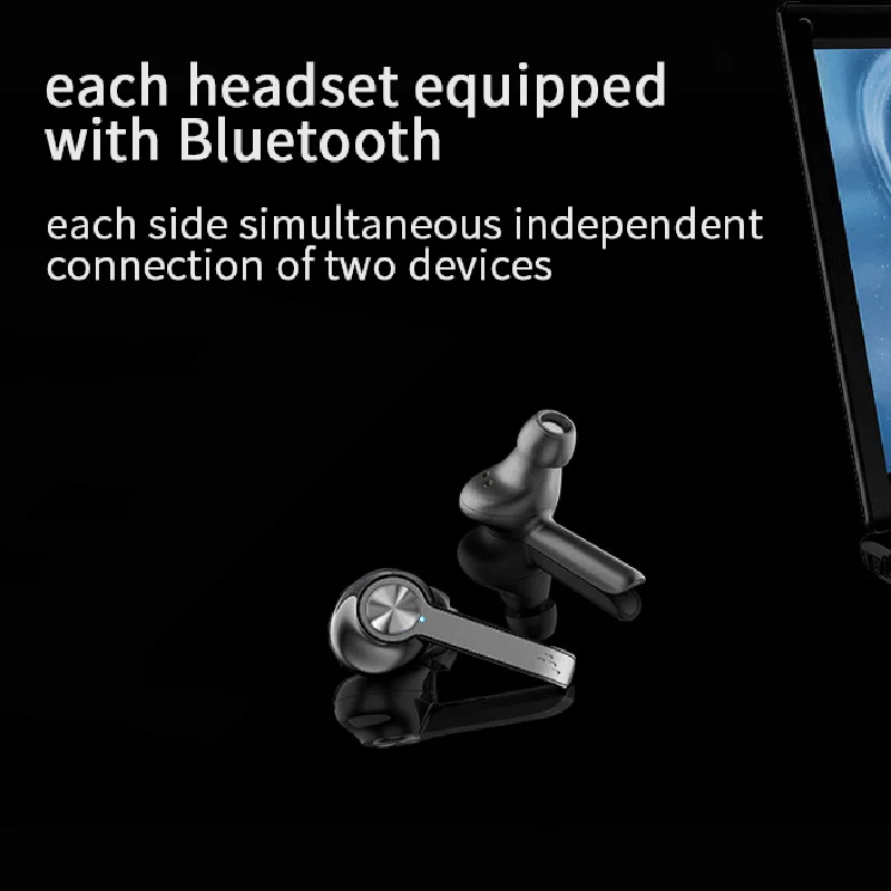 Новинка-Черные Водонепроницаемые Bluetooth 5,0 Беспроводные наушники с сенсорным управлением 6D стерео наушники бас гарнитура с микрофоном Char