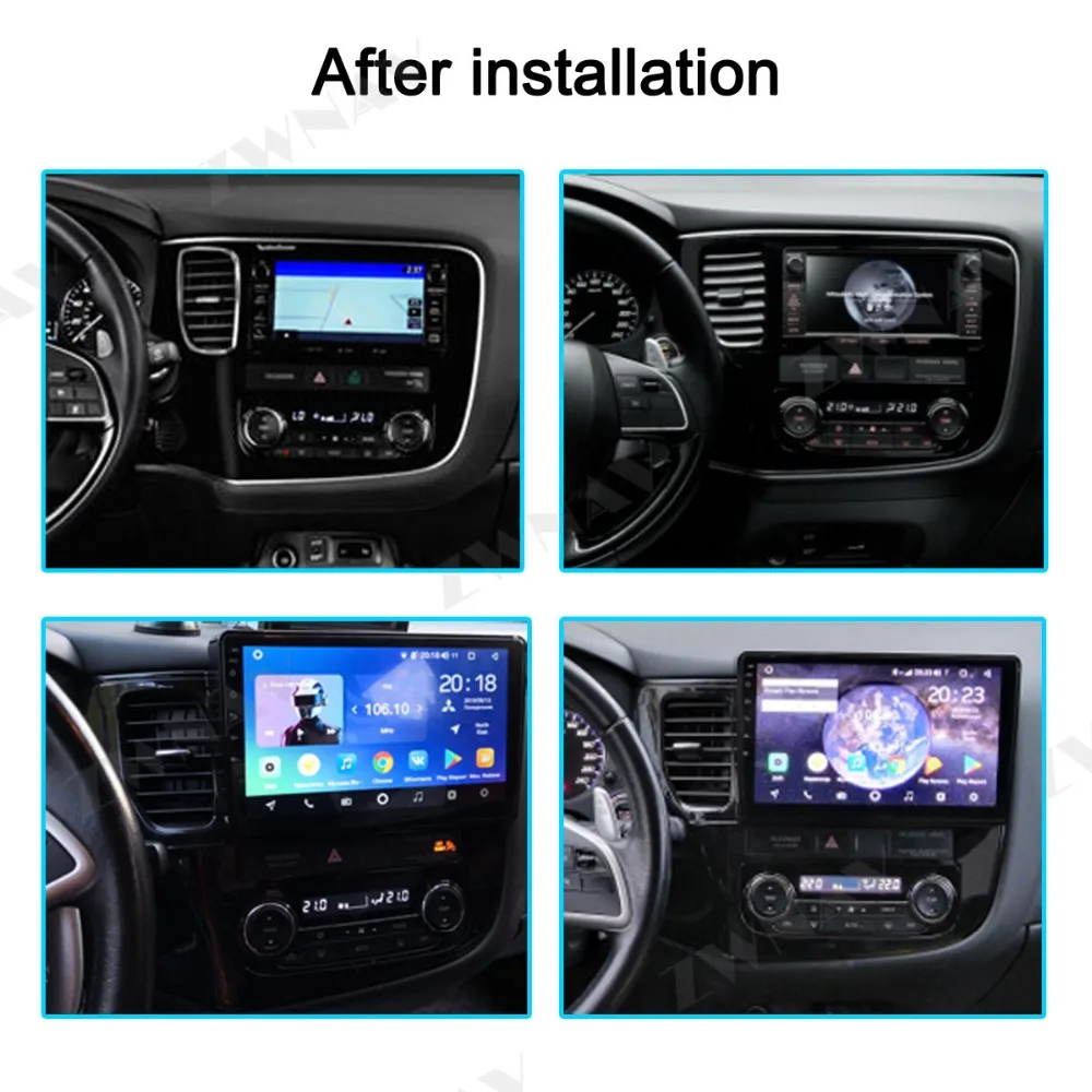Cheap Android 9 Built in 4G SIM card Car GPS navigation For Mitsubishi OUTLANDER 2014+ Multimedia player head unit radio tape recorder 2