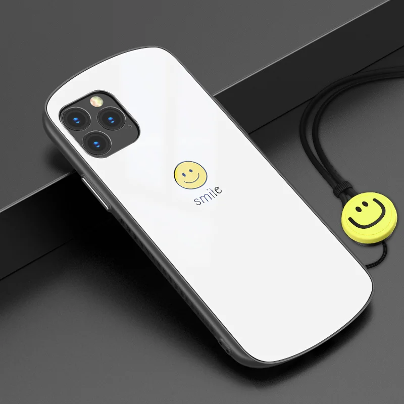 Для iphone 11 pro max 6,5 6,1 защитный чехол из закаленного стекла в форме дуги красочные игровые чехлы для iphone 11 6,1 стеклянная оболочка - Цвет: yx baisexiaolian
