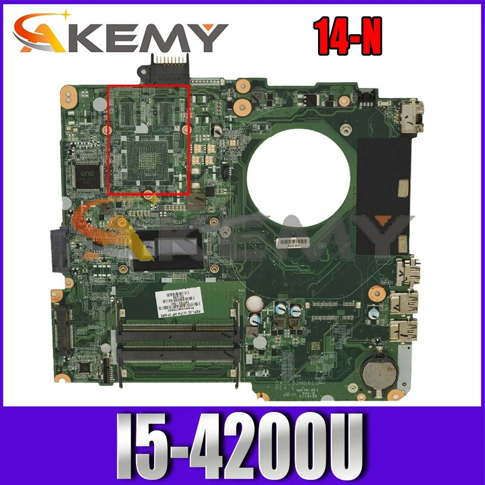 Для струйного принтера HP Pavilion 14-N I5-4200U Материнская плата ноутбука DA0U83MB6E0 SR170 216-0841009