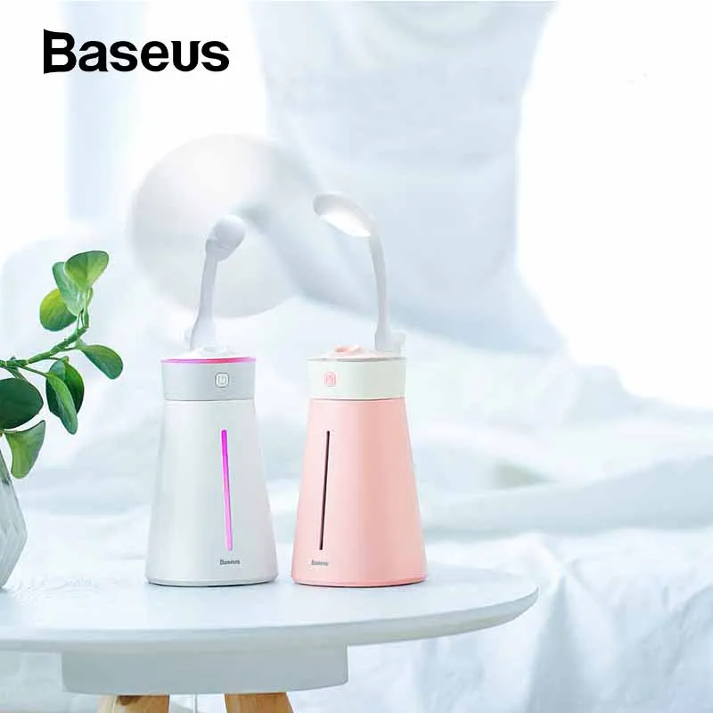 Ceny Baseus nawilżacz do domu biurowego rozpylacz zapachów ultradźwiękowy nawilżacz LED Night light Fan aromaterapia Humidificador