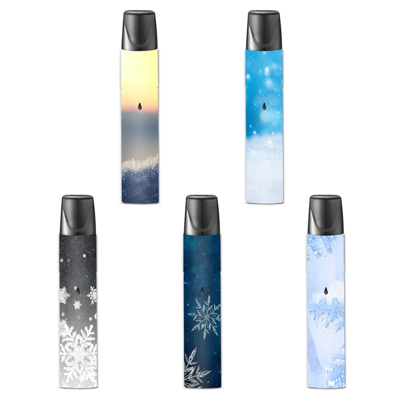 

5 Patterns Fashion Ultra-thin Stereo Snowflake Printing PVC Cover Case Film Stickers For Relx E Cigarette Vape Accessories