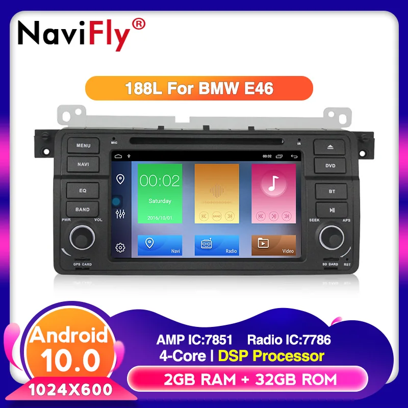 Androi10.0 автомобильный аудио gps плеер для BMW E46 3 серии M3 1998 2006 с dvd плеером Радио ipod rds