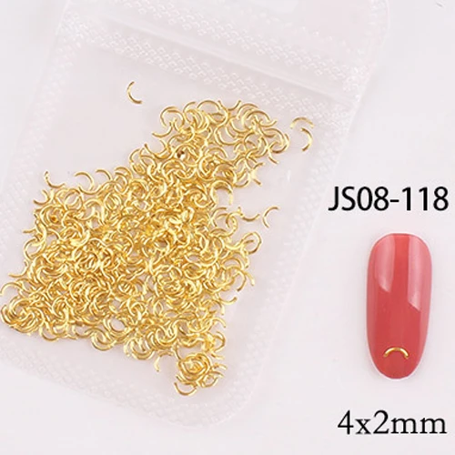 1bag approx 500pcs nail art metal rivets Nail Studs Slider Manicure metal patch for nail accessories decoration jsce-25dtrd JS08-118