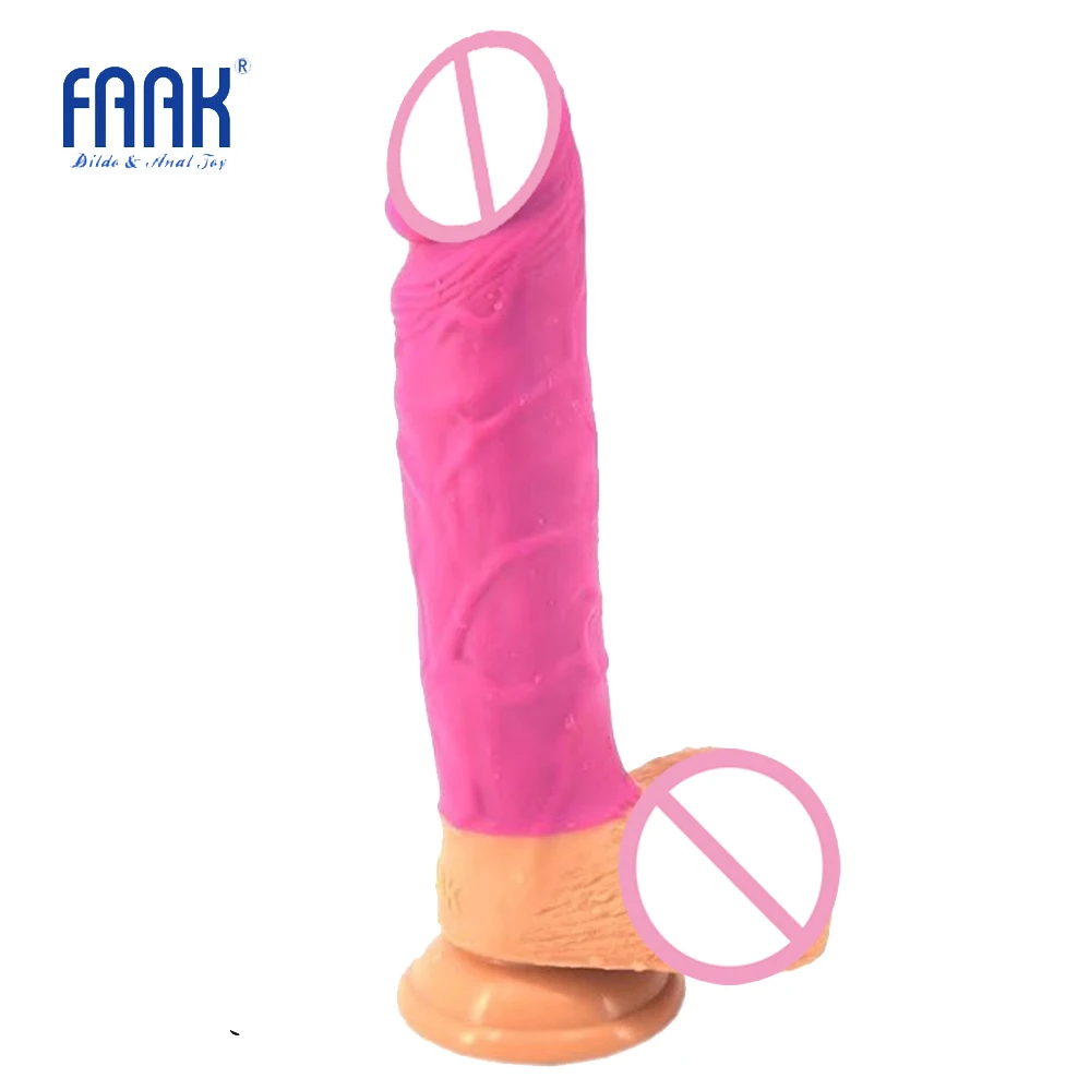 

FAAK silicone big dildo realistic huge penis big dong suction cup g spot stimulate massage sex products for women masturbation
