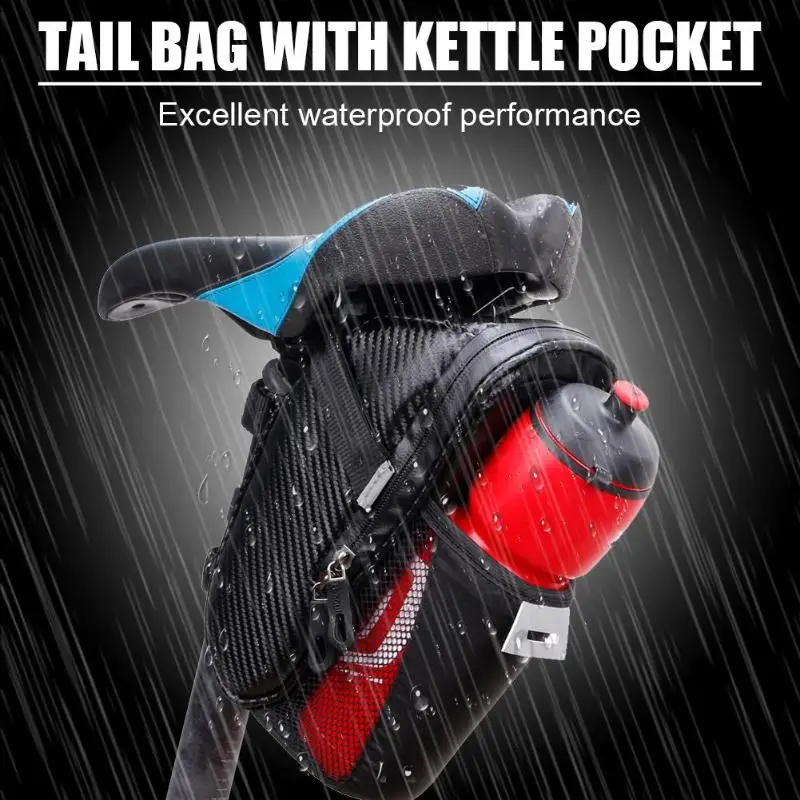 Портативная водонепроницаемая сумка для велосипеда заднее сиденье для велосипеда седельная сумка с карманом для бутылки воды