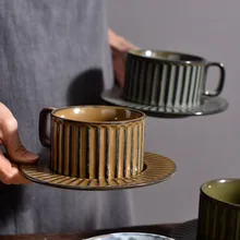 Lazzy House Set di tazze e piatti da caffè in ceramica in stile cinese tazza da regalo creativa tazza da tè pomeridiano tazza da caffè