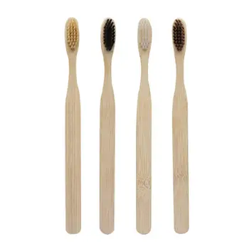 

5/20pcs Bamboo Soft-bristle Square Wood Handle Toothbrushes Dental Care