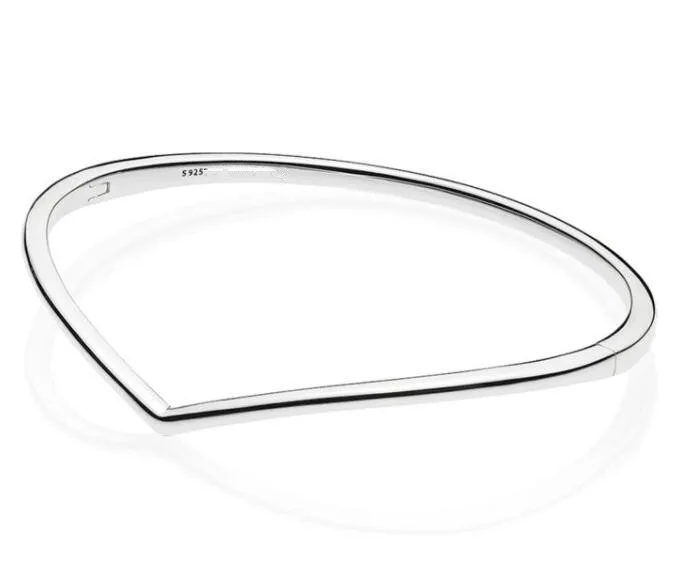 Аутентичный 925 пробы Серебряный мерцающий браслет с кубическим цирконием Pan браслеты Fit бисера Шарм Diy Европа ювелирные изделия