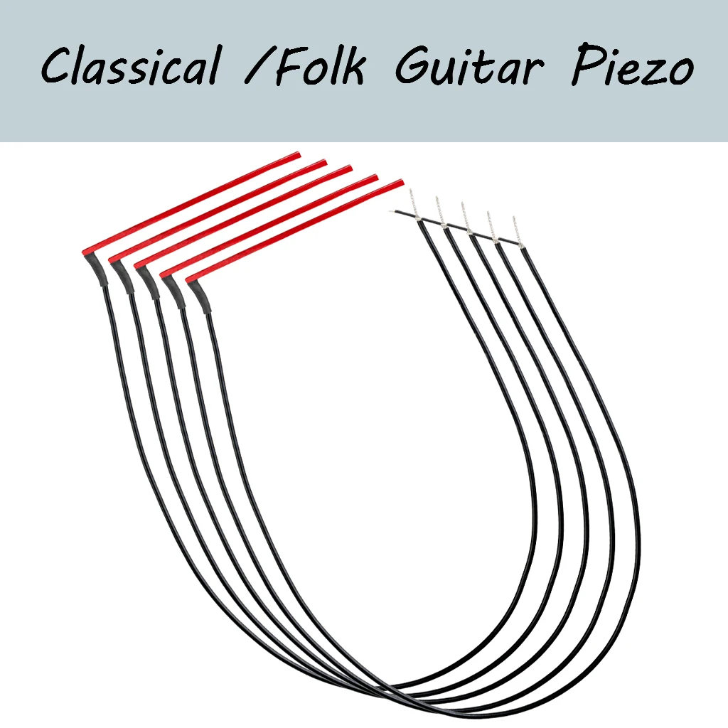 

5Pcs Acoustic Guitar Ultrathin Red Pickup Piezo Under-Saddle Passive Piezo Film Pickup