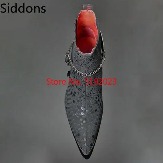 Winter Pointed Toe Matin Shoe High Ankle Lace Up Boots for Men's Slip on Chain Zapatos De Hombre Fashion Shoes Men D47 Winter Pointed Toe Matin Shoe High Ankle Lace Up Boots for Men's Slip on Chain Zapatos De Hombre Fashion Shoes Men D47