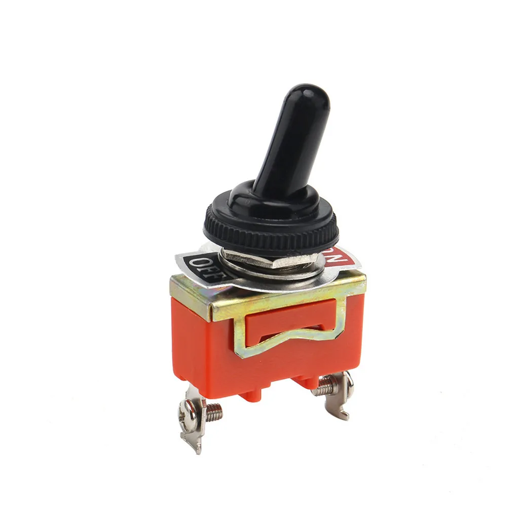 Сверхмощный Рокер тумблер 15A 250V 2Pin вкл/выкл металл+ водонепроницаемая крышка 10 шт
