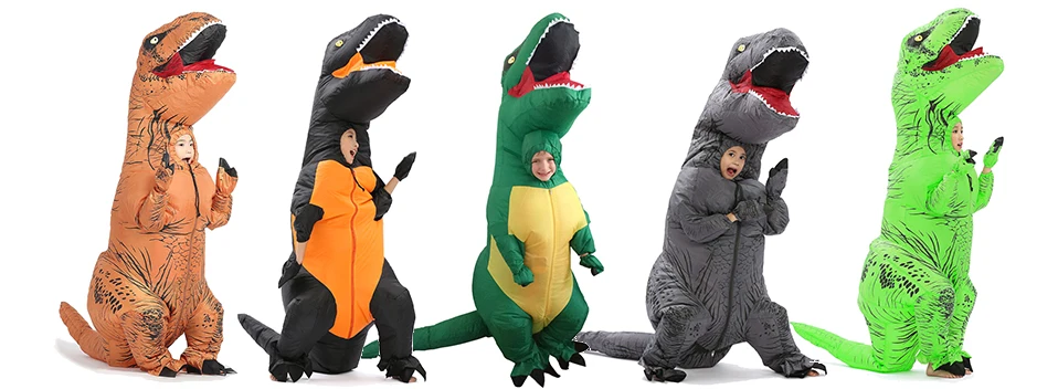 JYZCOS, надувной костюм динозавра для взрослых и детей, костюм t-rex, вечерние костюмы на Хэллоуин для женщин и мужчин, карнавальный костюм «Мир Юрского периода»