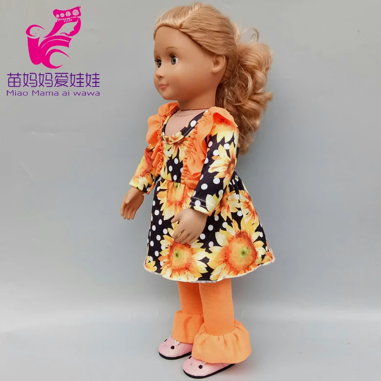 Гавайский стиль, модное Кукольное платье для 43 см, Одежда для куклы, 18 дюймов, американская кукольная куртка, подарок на год