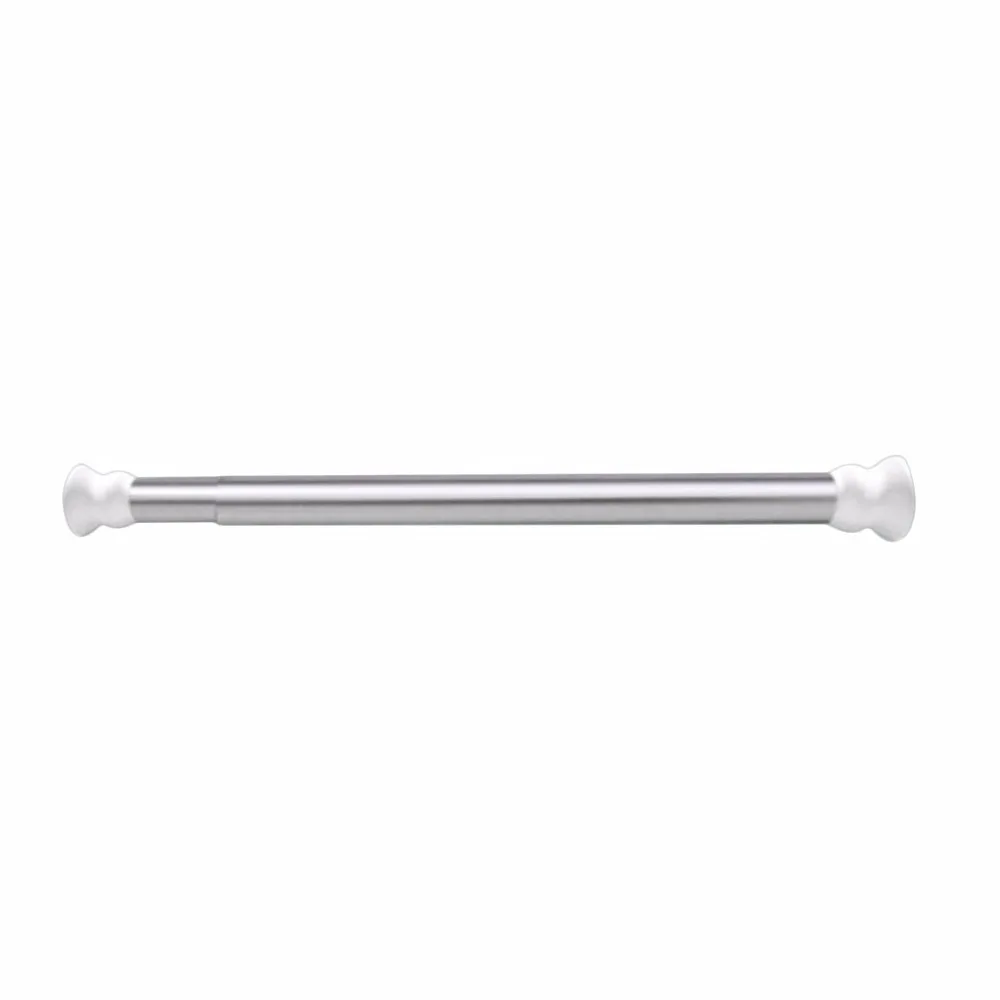 Aluminium Alloy Retractable Shower Curtain Rod Straight Bathroom Jackstay Window Curtain Rod Clothes Drying Rod