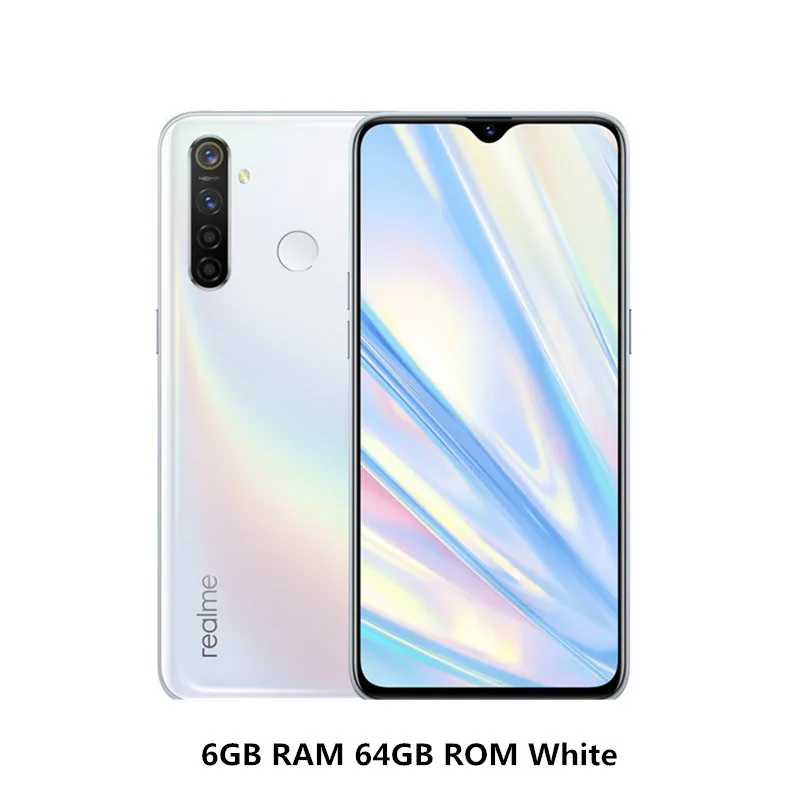 6GB 64GB White Realme Q 6," экран росы Восьмиядерный Snapdragon 712AIE 4035 мАч 48MP Quad камера VOOC Быстрая зарядка мобильных телефонов - Цвет: 6GB 64GB White