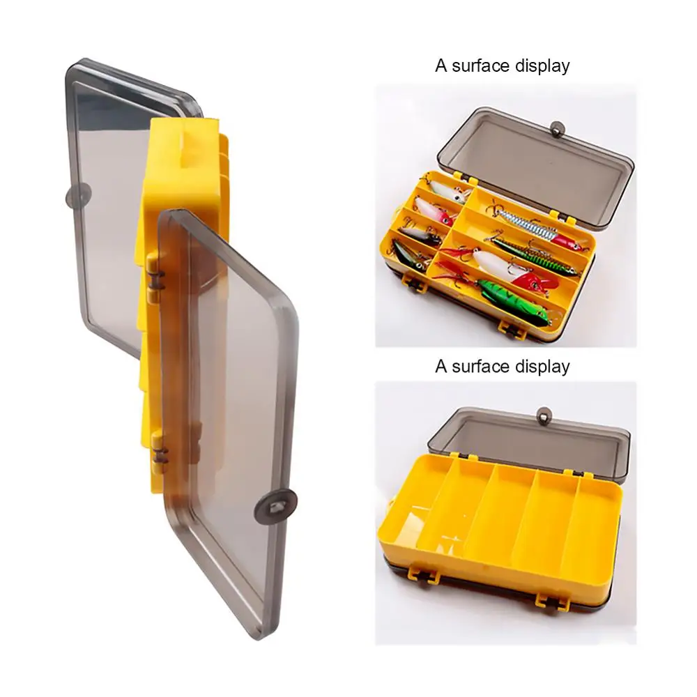 

Double Side Fishing Lure Box Portable Artificial Bait Hook Case Organizer Lure Fishing Tackle Tool Equipment Accessories
