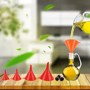 

4PCS/Set Car Filling Funnel Spout Pour Oil Tool Funnel Pouring Liquids Filling Bottles Functional Funnels 125/100/75/55ml