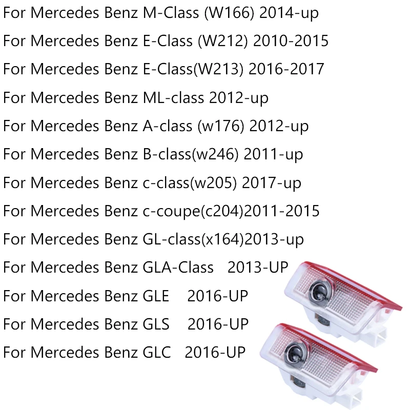 Для Mercedes Benz W212 W205 W246 W213 W176 C204 W166 CLA CLS AMG W218 C218 A207 C207 AMG лампа-проектор логотипа светодиодный Двери Автомобиля светильник - Испускаемый цвет: For APPLE TREE AMG
