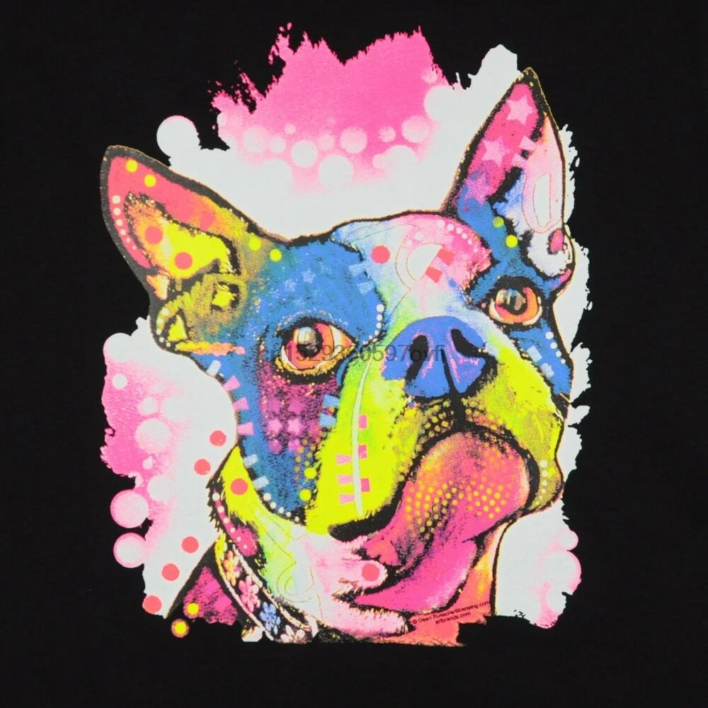 Детская футболка с собакой Boston Terrier унисекс для детей и взрослых милая Молодежная