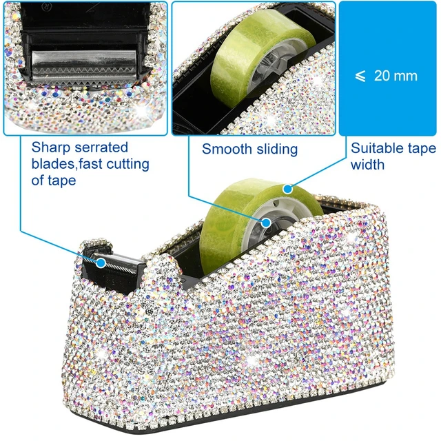 Bling Crystal Tape Dispenser Desktop Bling Tape Holder Dispenser