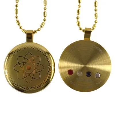 Gold EBUTY, Мужская Золотая подвеска, глобальная, нержавеющая сталь, модные ювелирные изделия, магнитные подвески, Еловая энергия, здоровье, серебряный шарм с цепочкой и коробкой - Окраска металла: Gold
