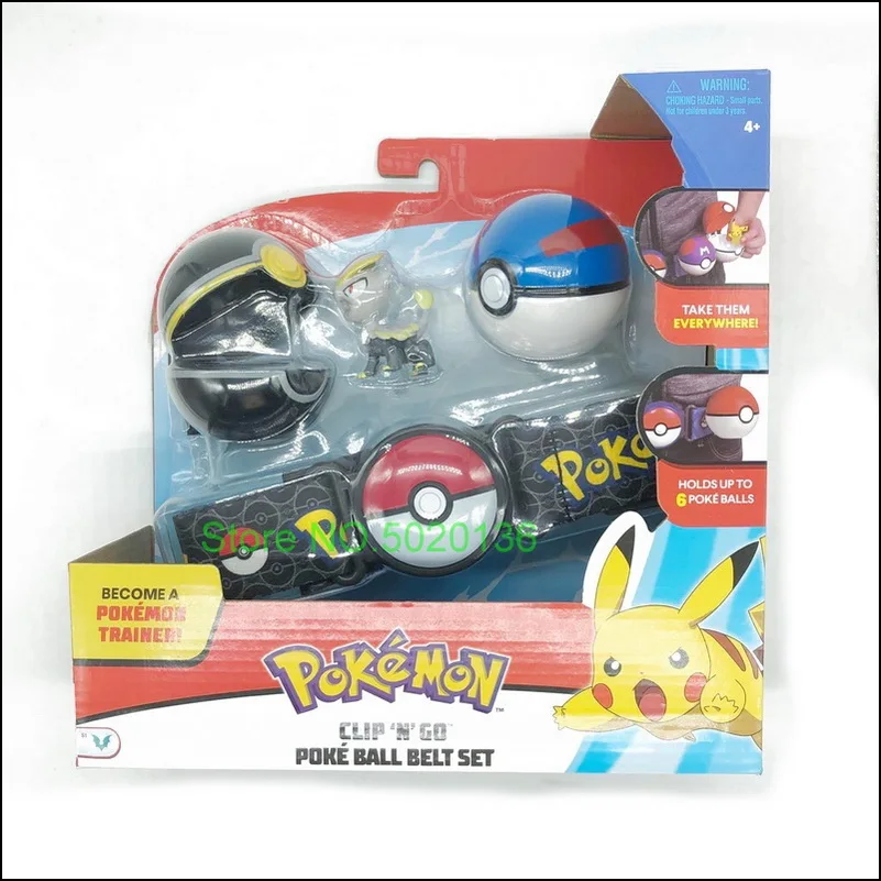 TOMY Pokemon Elf Ball Belt Pikachu Pokeball Pocket Monster Variant ModelToy Set Action Figure Model Kids Toy Gift star wars toys Action & Toy Figures