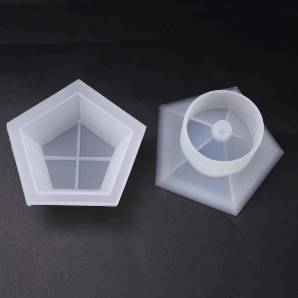 Силиконовая форма Пентагон 3D коробка для хранения ювелирных изделий ремесло DIY хранение ожерелье кольцо держатель плесень эпоксидная смола чехол для изготовления форм