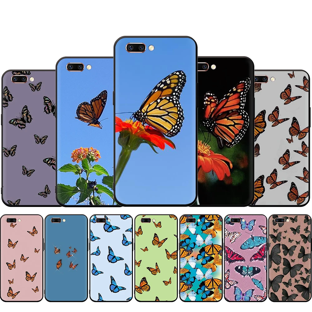 Прозрачный силиконовый чехол Monarch Butterfly для OPPO A3s A5 A5s A7 A8 A9 A12 A12S A12E A31 A32 A52 A53 A72 A91 A92S |