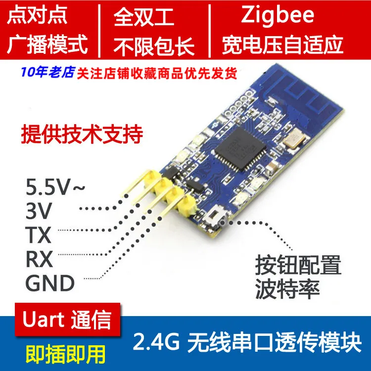2 4G zigbee беспроводной последовательный порт Модуль приемопередатчика CC2530