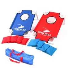 Bullseye Bounce Tri Toss Cornhole Toss Games Cornhole Board Sports Games for All Ageswith 8 Sandbags Oxford Cloth Sports Toys(China)