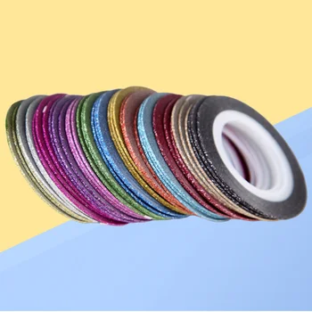 

52 Rolls Frosted Nail Art Line Sticker Tape Manicure DIY Tool for Women Lady (Mixed Color)
