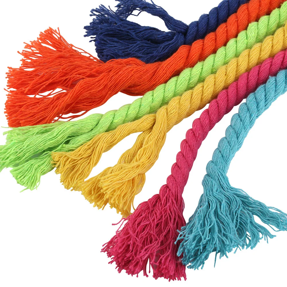 Cotton Rope 5Meters 8MM 3 Shares Twisted Colorful for Bag Home Decor