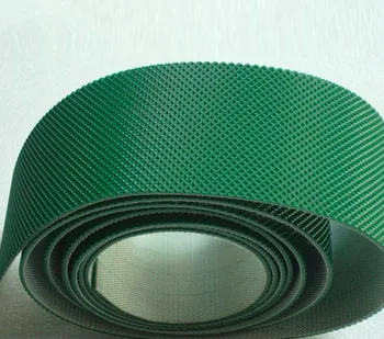 

(can customized) 2000x100x2mm Industrial belt PVC green wear-resistant transmission slip diamond pattern lattice conveyor belt