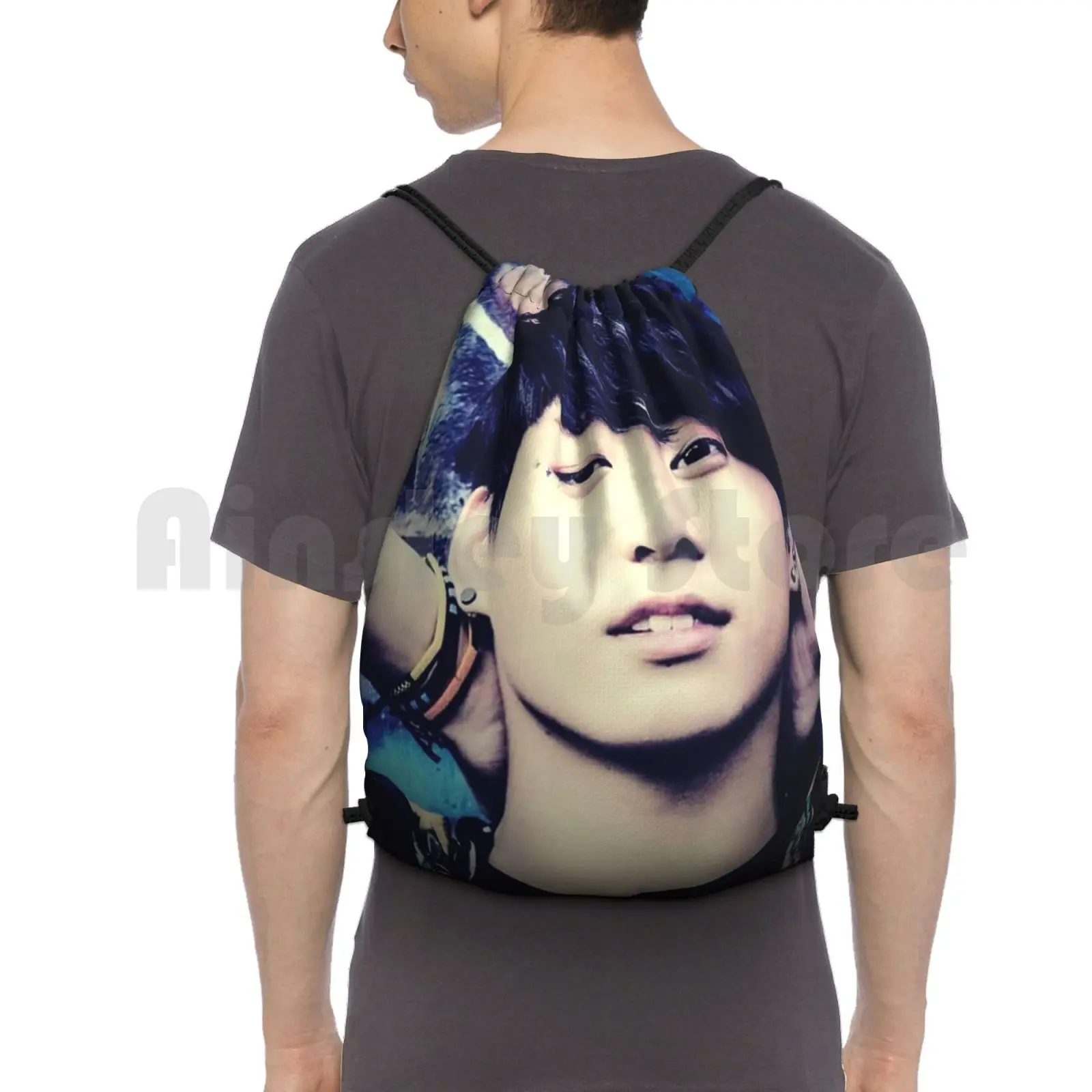 전 정국 백팩 드로스트링 백 라이딩 클라이밍 짐 가방 김태형석 J 호프 호프 선샤인 해피 제이호프  Best5