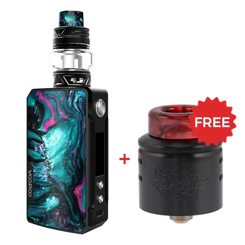 

Free Gift!!Original VOOPOO DRAG 2 177W TC Box Mod Kit with UFORCE T2 tank 5ml Capacity Electronic Cigarette Vape