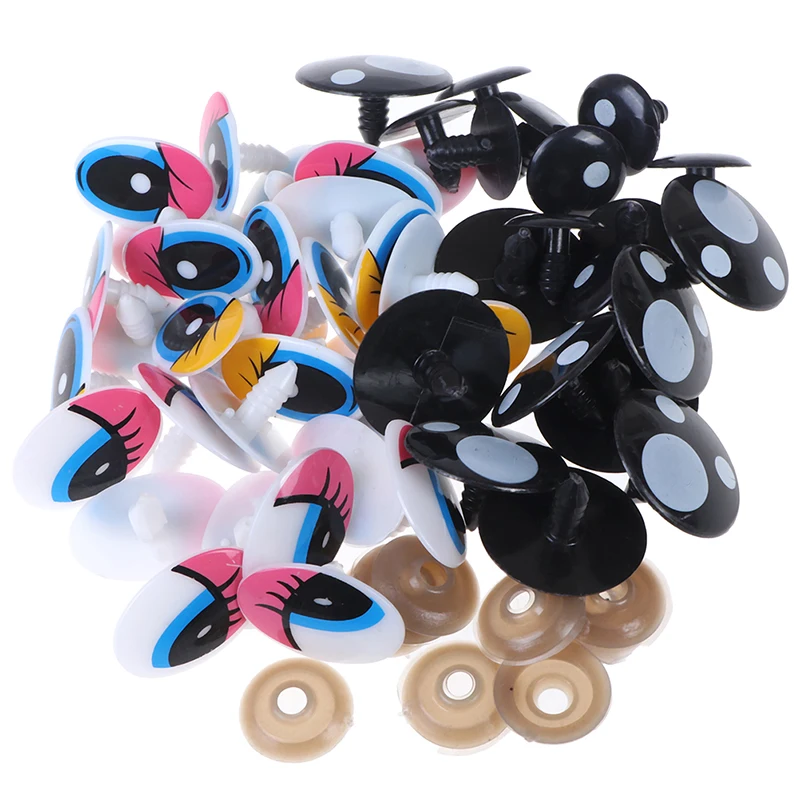 DIY Doll Cartoon Eyes 10pcs Safety Eyes For toys Handmade Doll Eye Children Dolls Stuffed Animal Crafts Puppet doll accessories,doll eyes,doll eyewear accessories,glass doll eyes