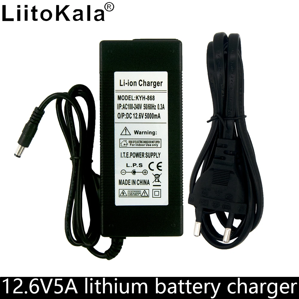Liitokala 12,6 V литиевая батарея зарядное устройство 1/3/5A умный Поворотный Светильник 18650 группа полимер 12V универсальный источник питания
