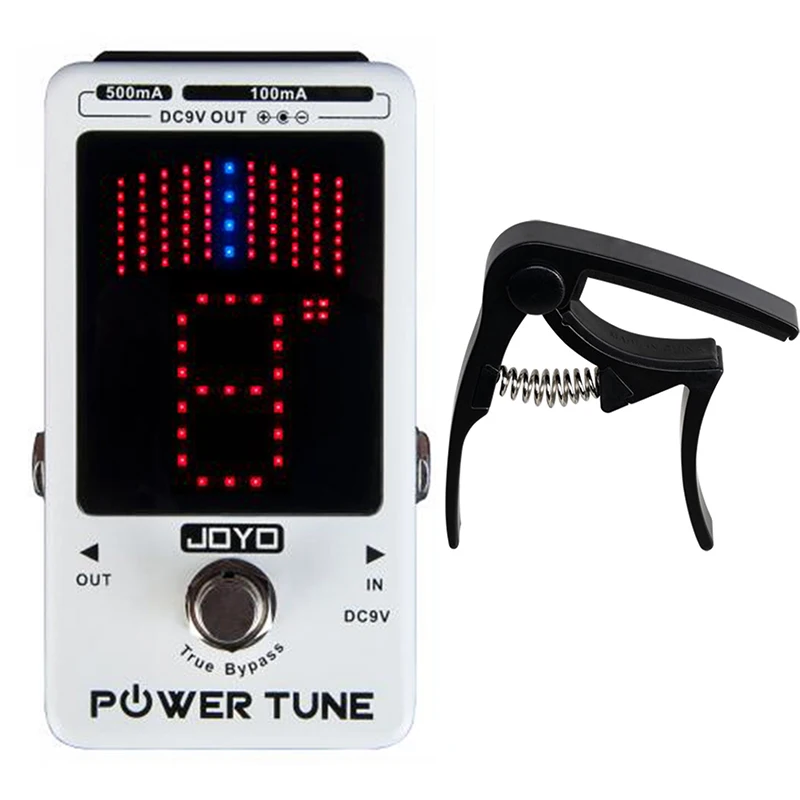 US $84.55 JOYO Guitar Pedal Tuner Power Tune Tuner Pedal 2 in 1 Guitar Power Supply and Tuner True Bypass Musical Instrument Parts JF18R